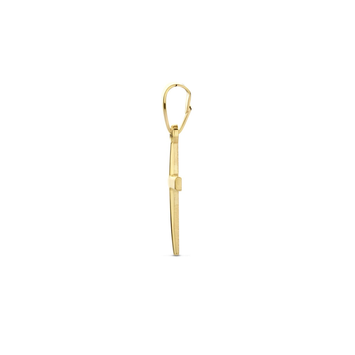 pendentif croix en or jaune 14k – symbole classique en format raffiné