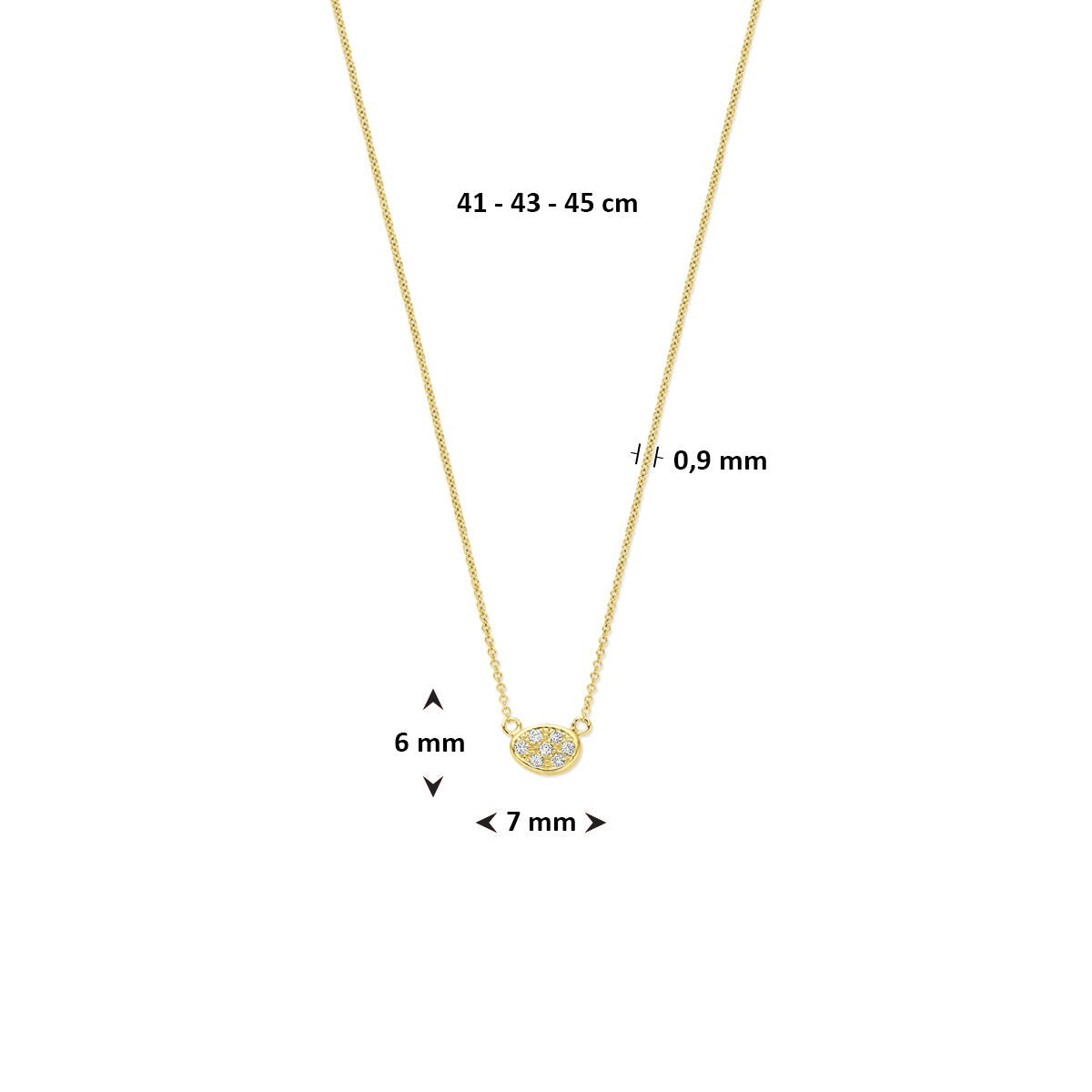 collier en or jaune 14k avec diamant – éclat raffiné dans un design intemporel