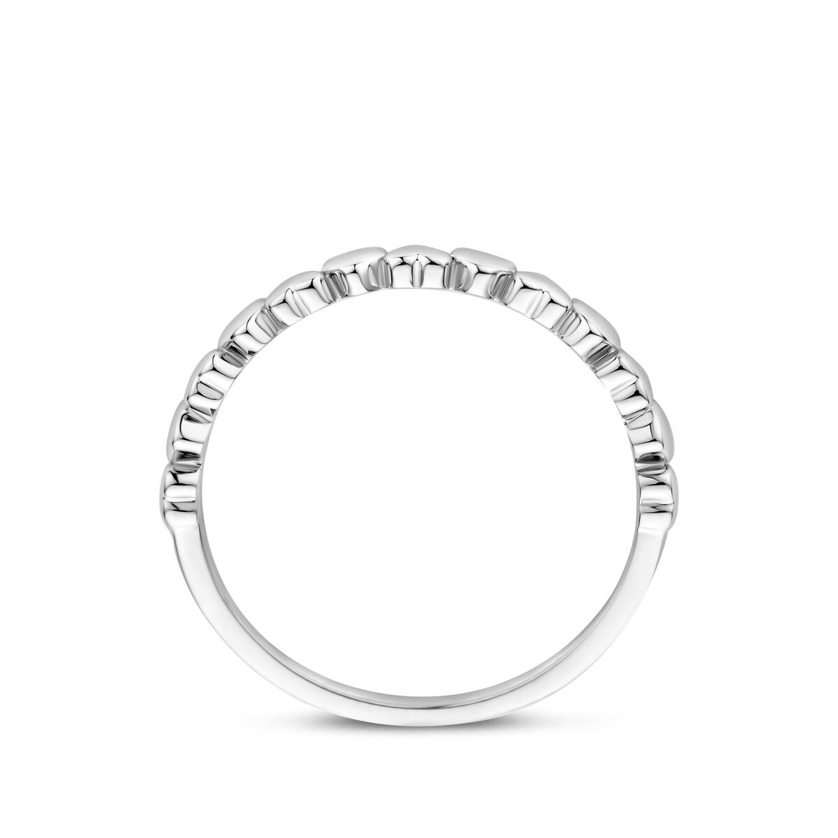Bague en argent 925 rhodiée avec cœur