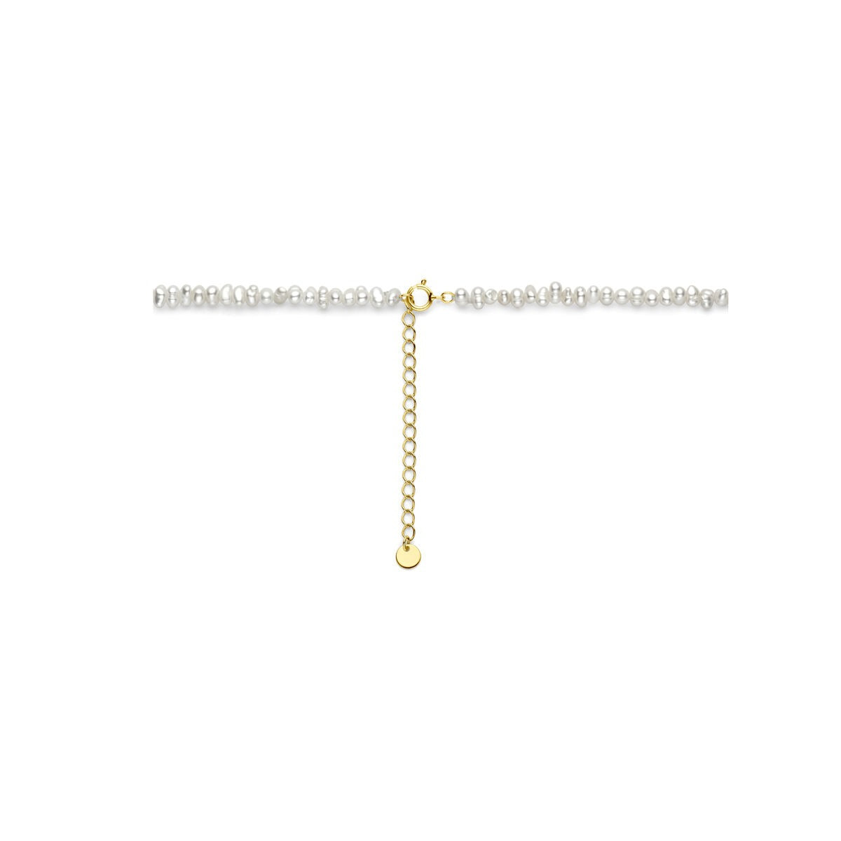 Collier plaqué or en argent avec perles – argent 925