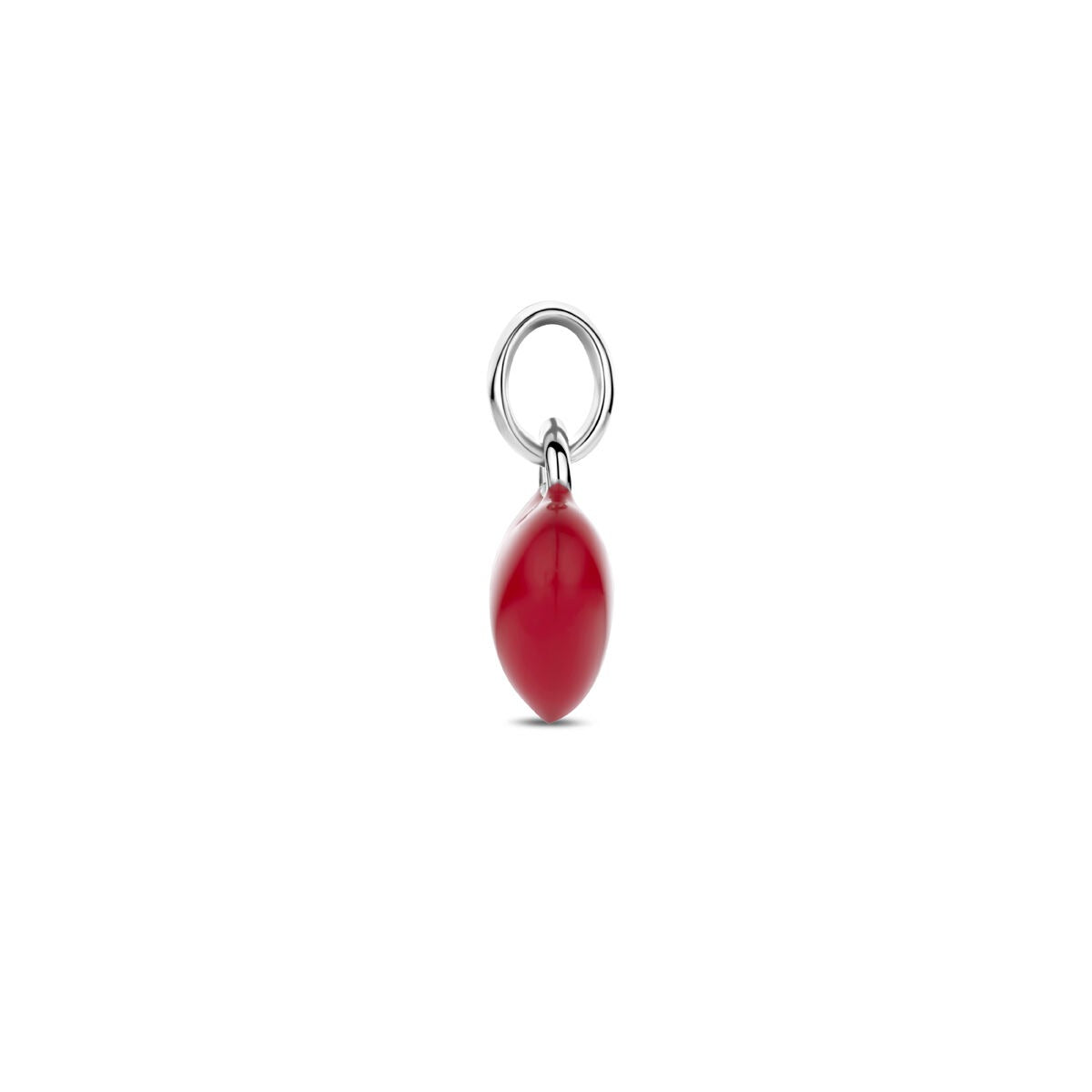 Pendentif en argent pour enfant en forme de cœur rhodié 8x6mm
