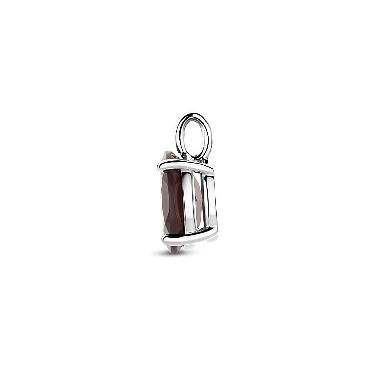 Pendentif en argent avec grenat – rhodié argent 925, 14 x 8 mm