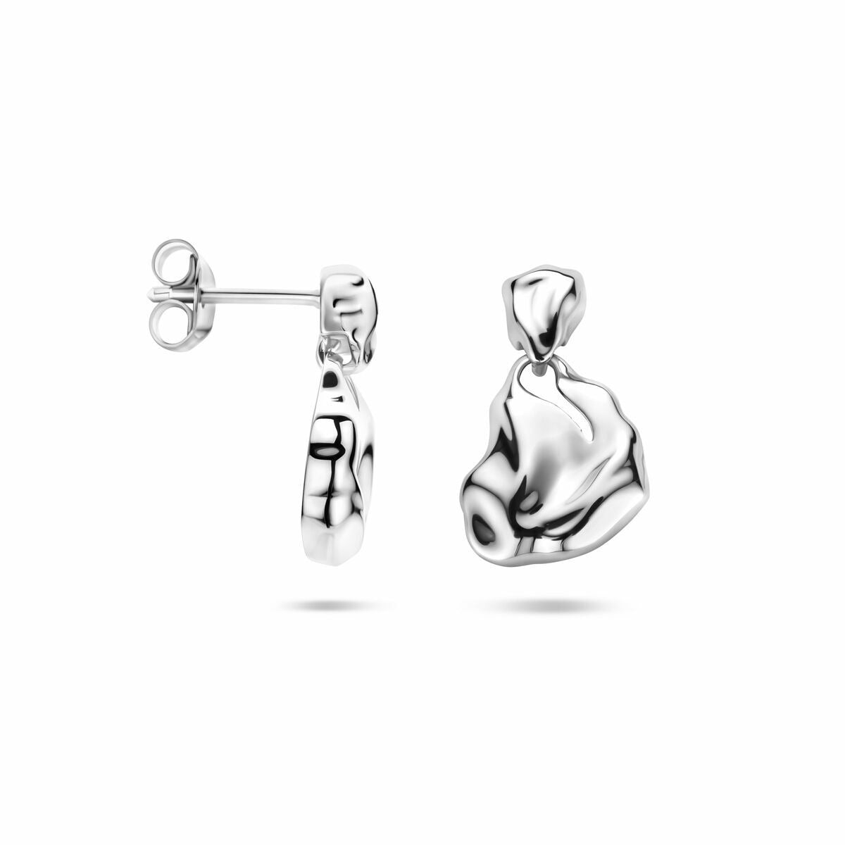 Boucles d'oreilles en argent rhodié