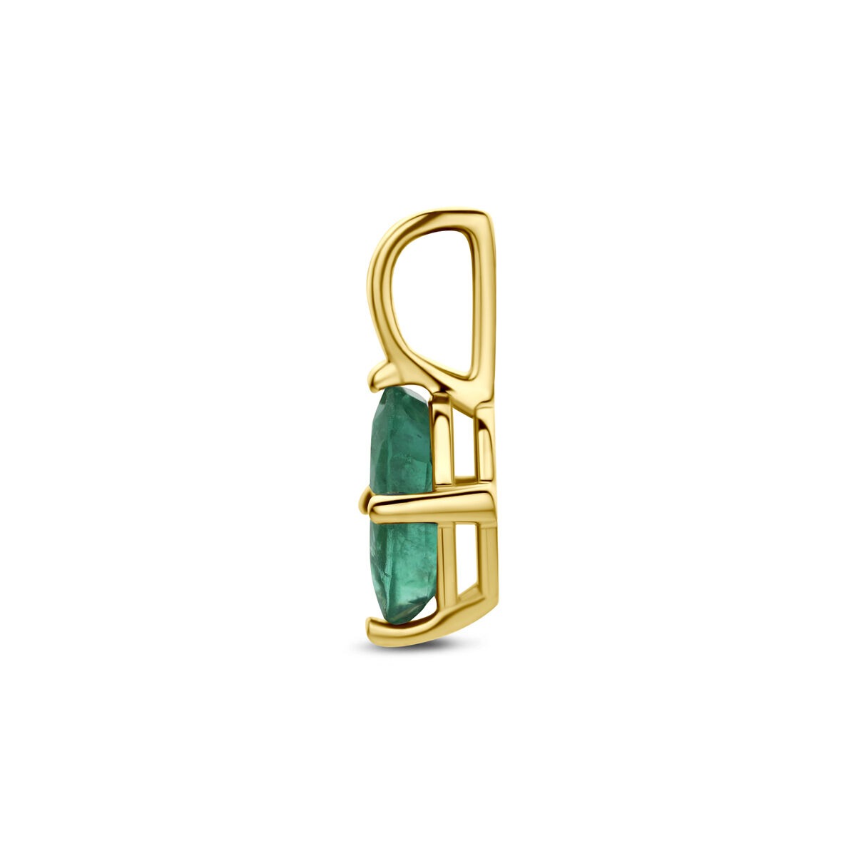 pendentif en or jaune 14k avec émeraude