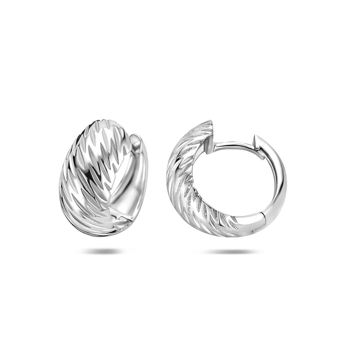 Créoles rhodiées en argent 925