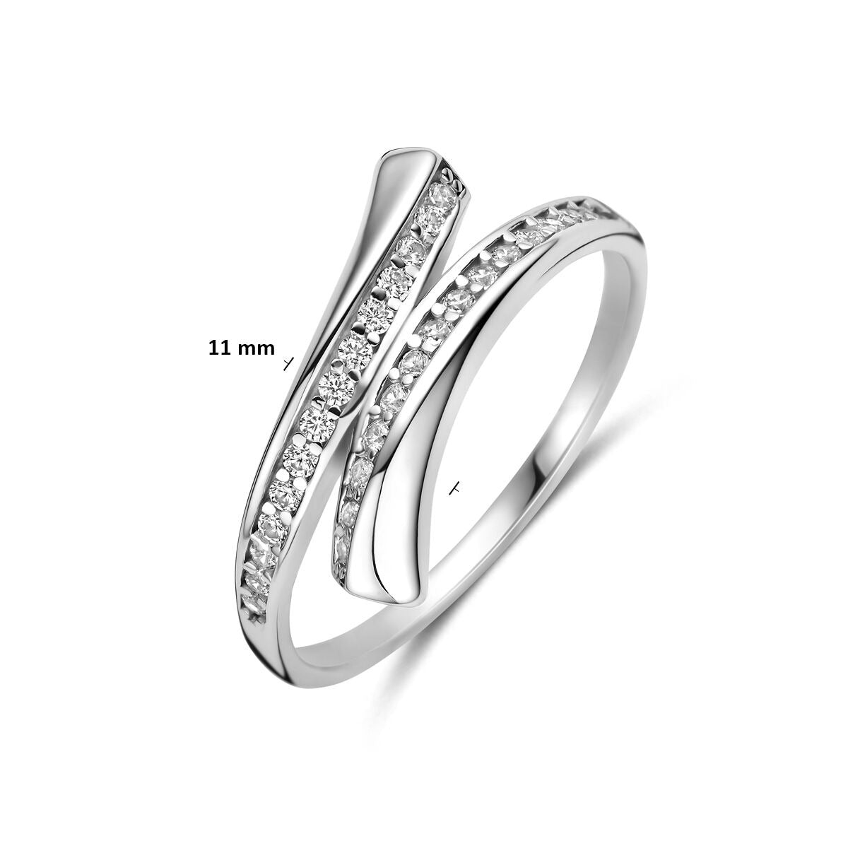 bague zircone argent rhodié