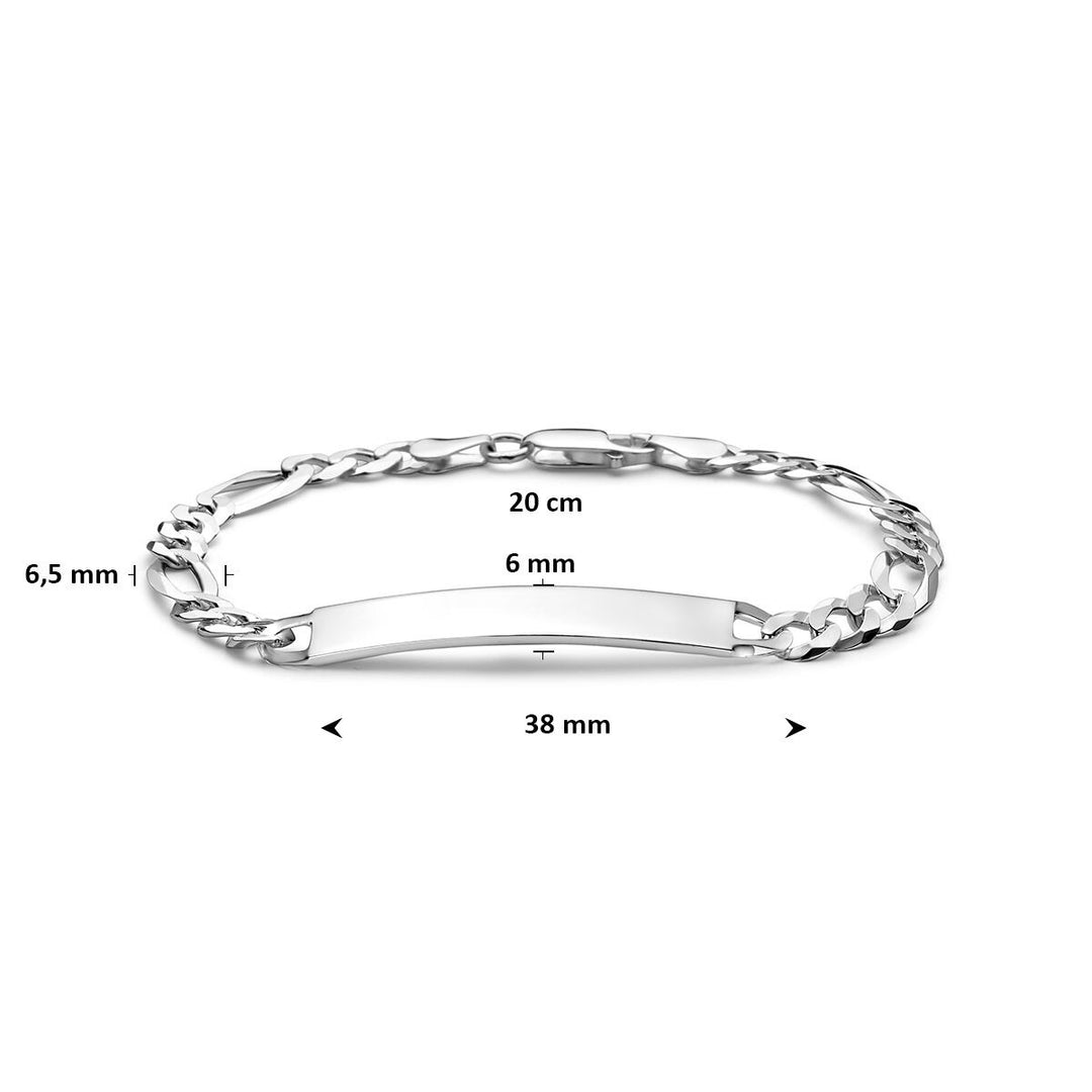 Zilveren heren graveerarmband