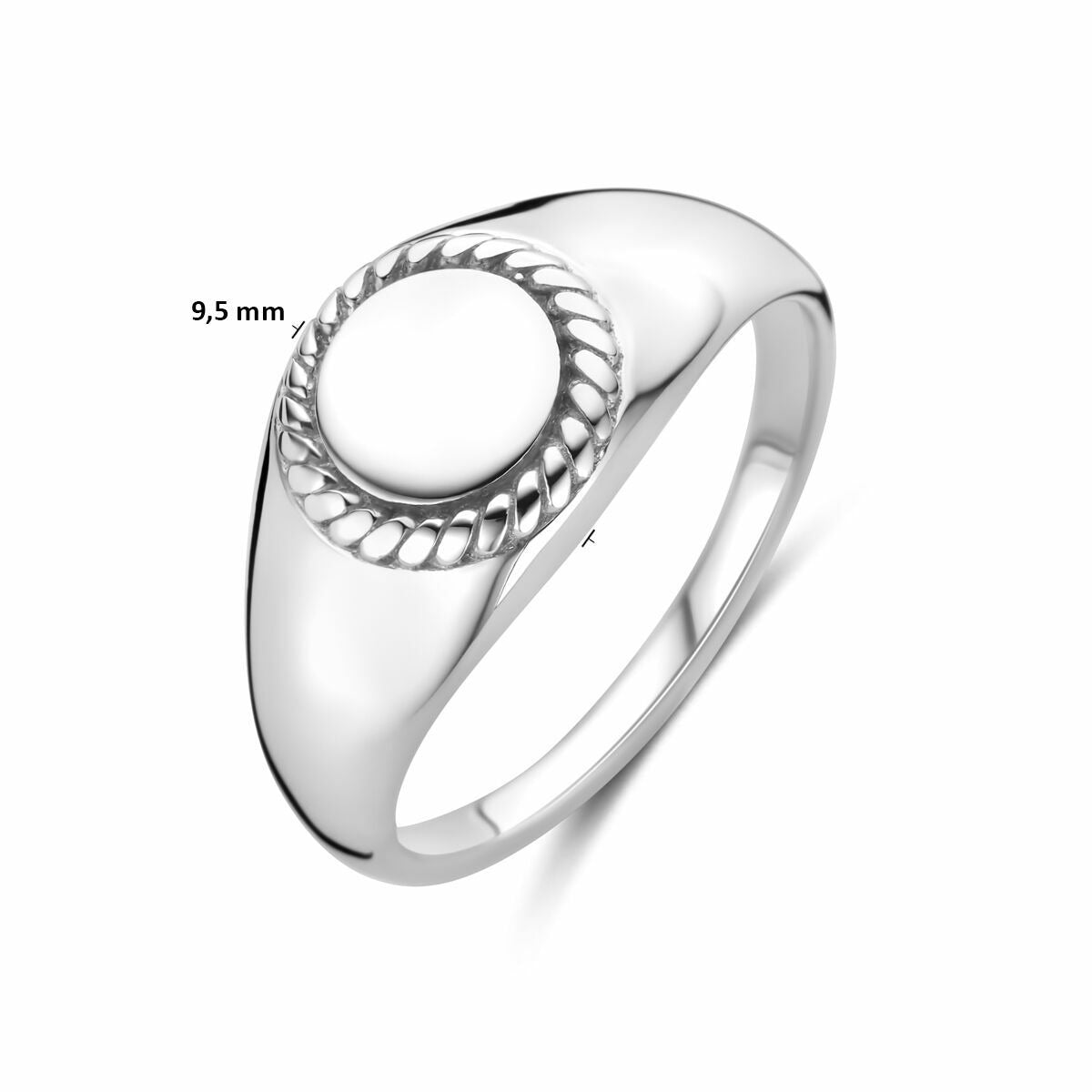 Bague chevalière pour femme – rhodié argent 925