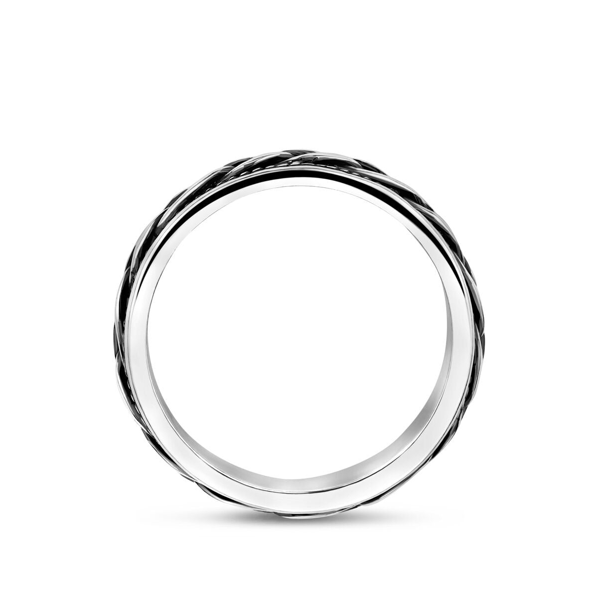 Bague pour homme en argent oxydé - bague en argent 925 subtile avec une allure robuste