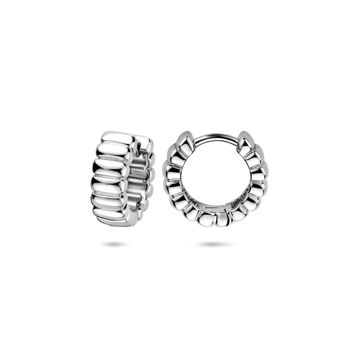 Créoles en argent – rhodié argent 925, 14 x 5 mm
