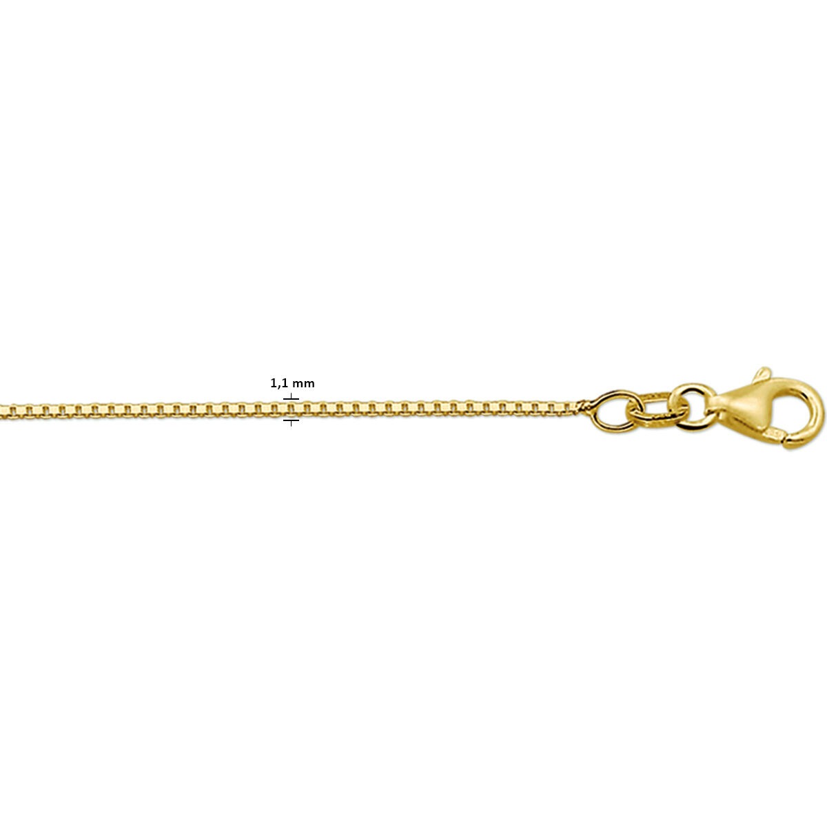Collier en or 18k – maille vénitienne 1,1 mm