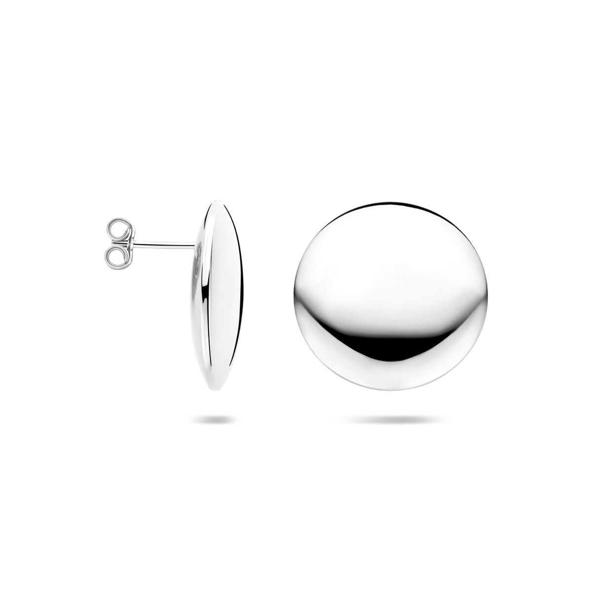 Boucles d'oreilles rondes en argent – rhodié argent 925