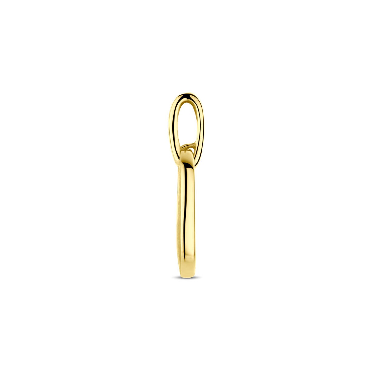 pendentif en or jaune 14k avec diamant taillé en brillant 0.03ct h si 20 mm