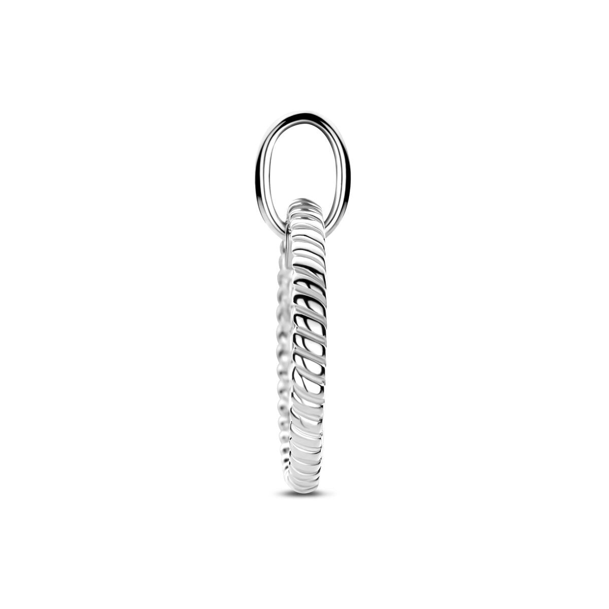 Pendentif en argent avec zircone – pendentif rhodié pour femme avec sertissage pavé scintillant