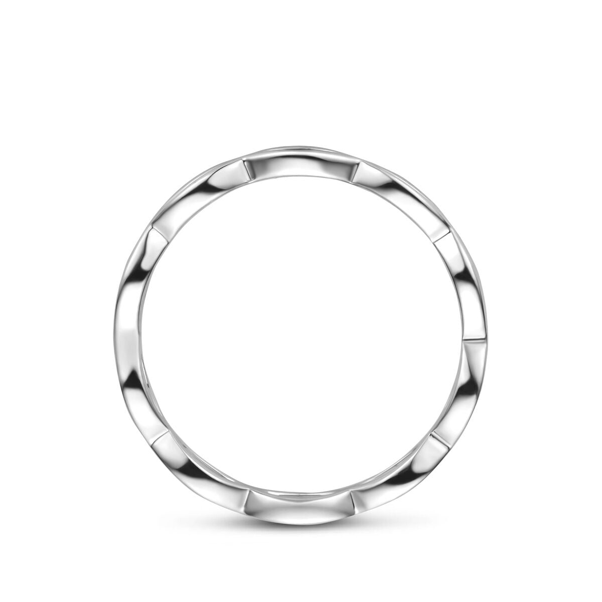 Bague en argent 925 rhodiée 3 mm pour femme