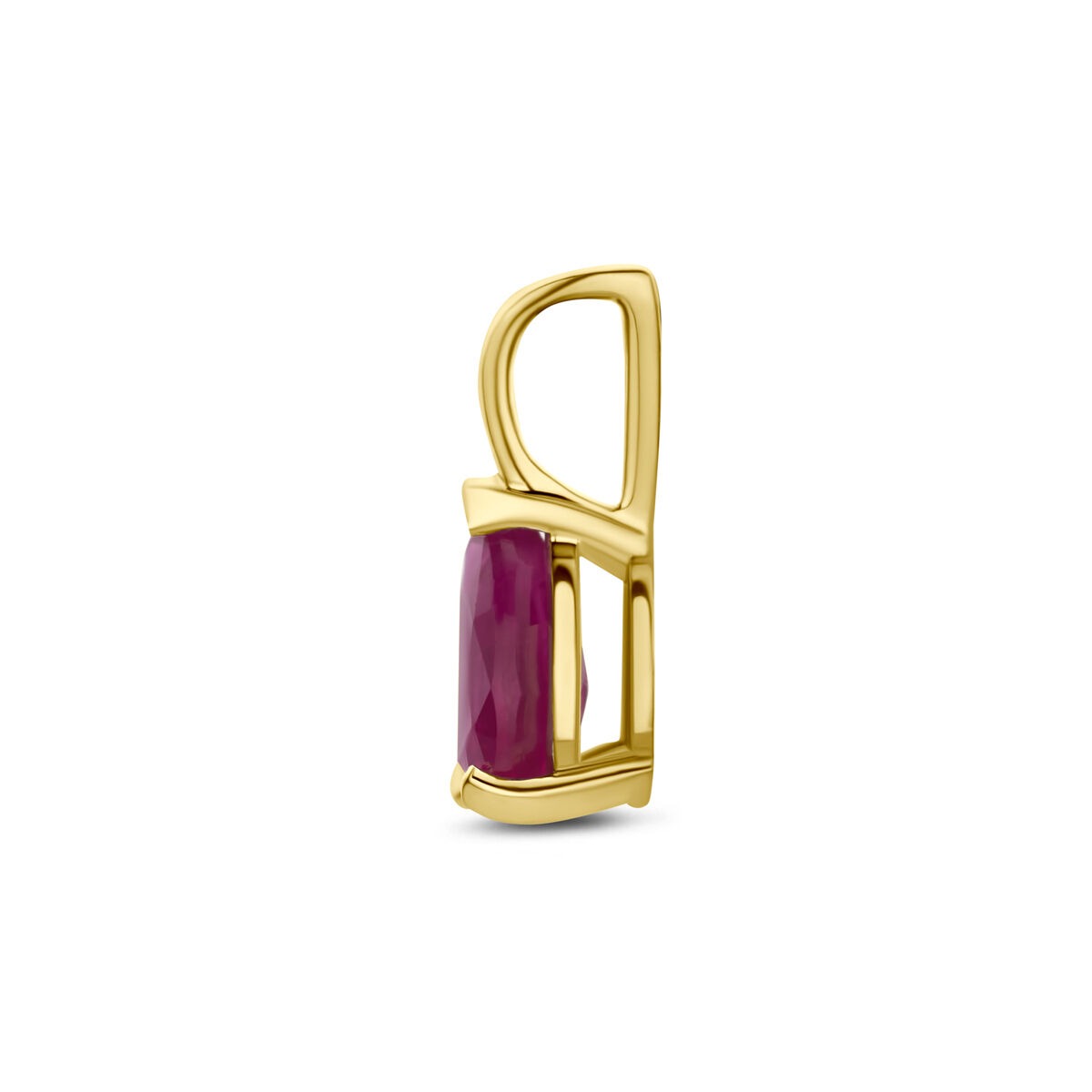 pendentif en or jaune 14k avec rubis