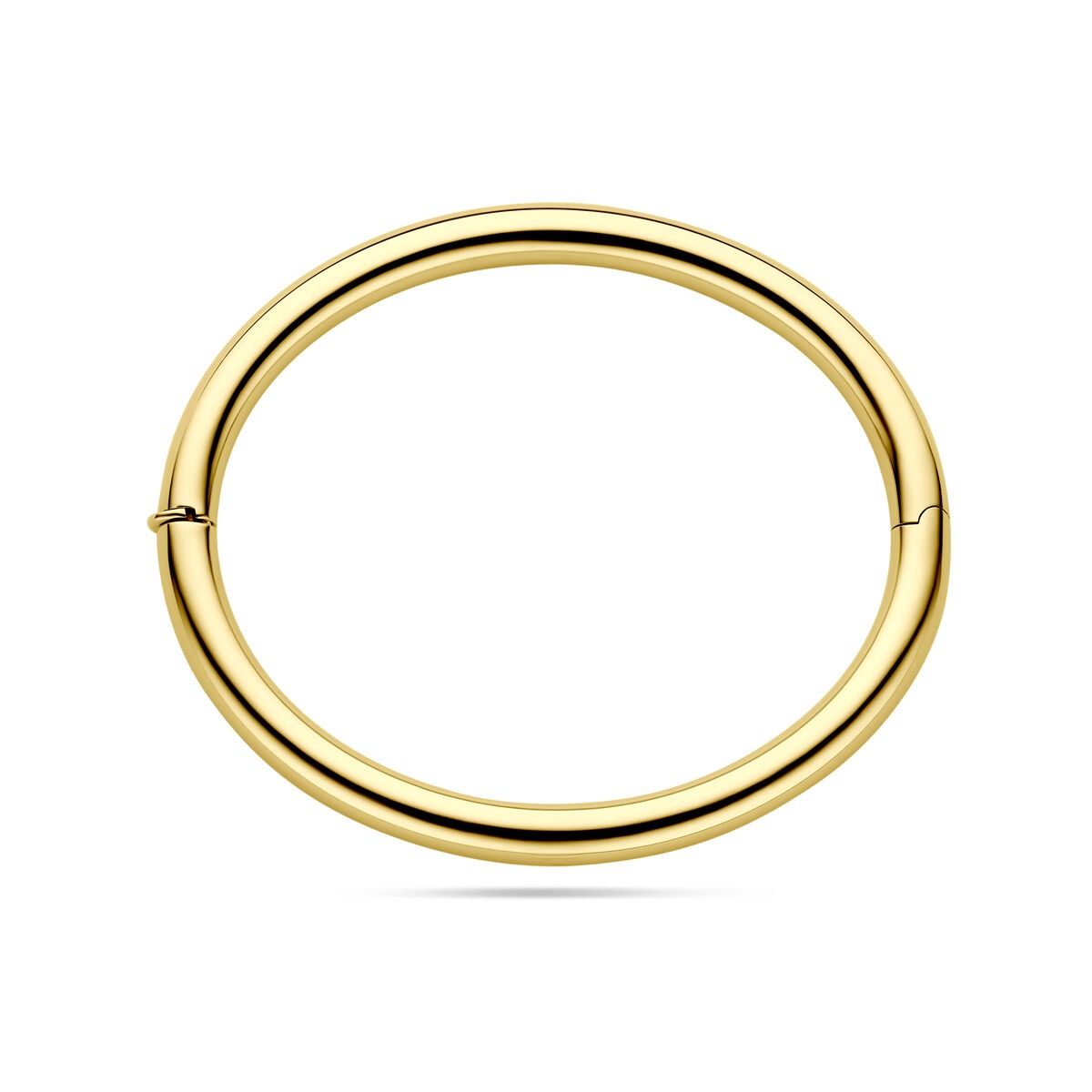 bangle en or jaune 14k avec charnière – 6 mm de large