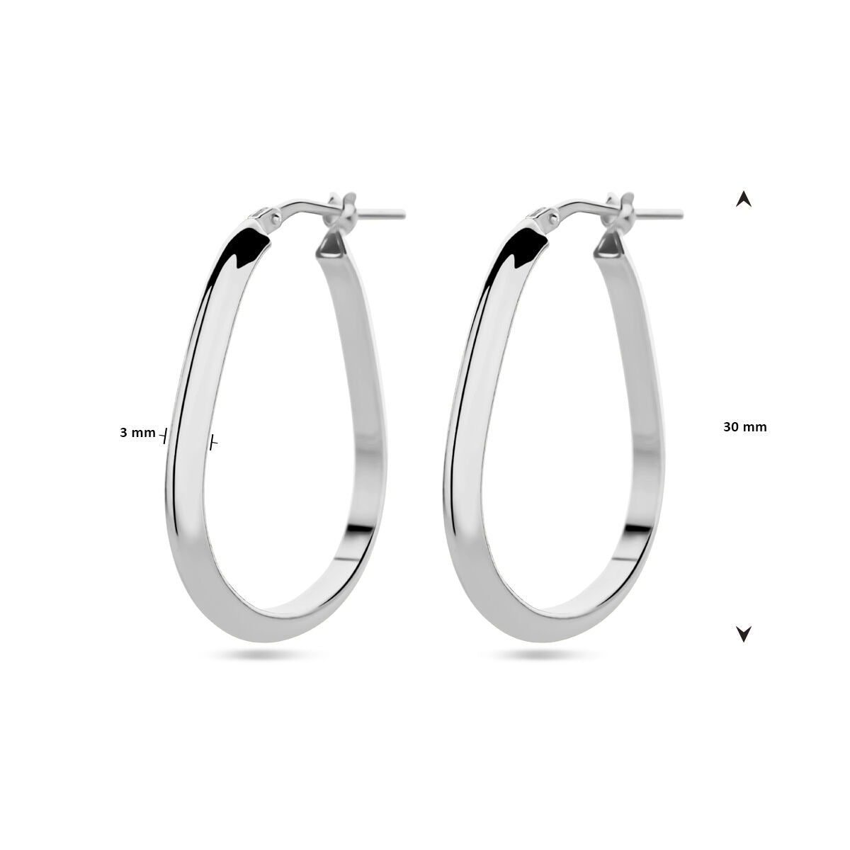 Créoles en argent 925 rhodiées