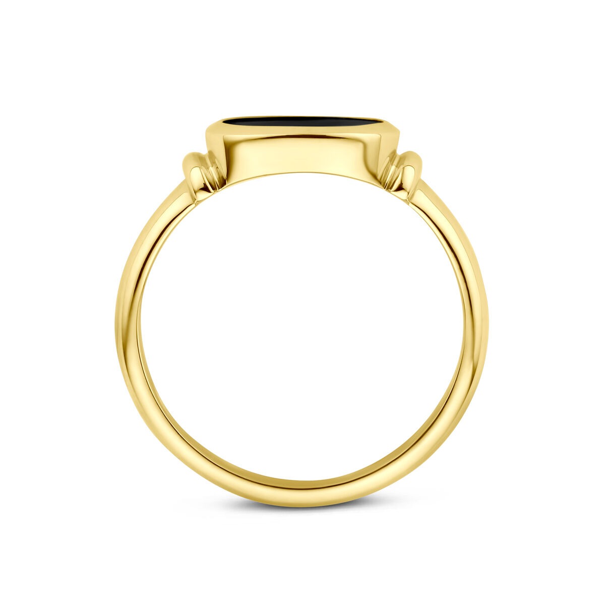 Bague en or jaune 14k avec onyx