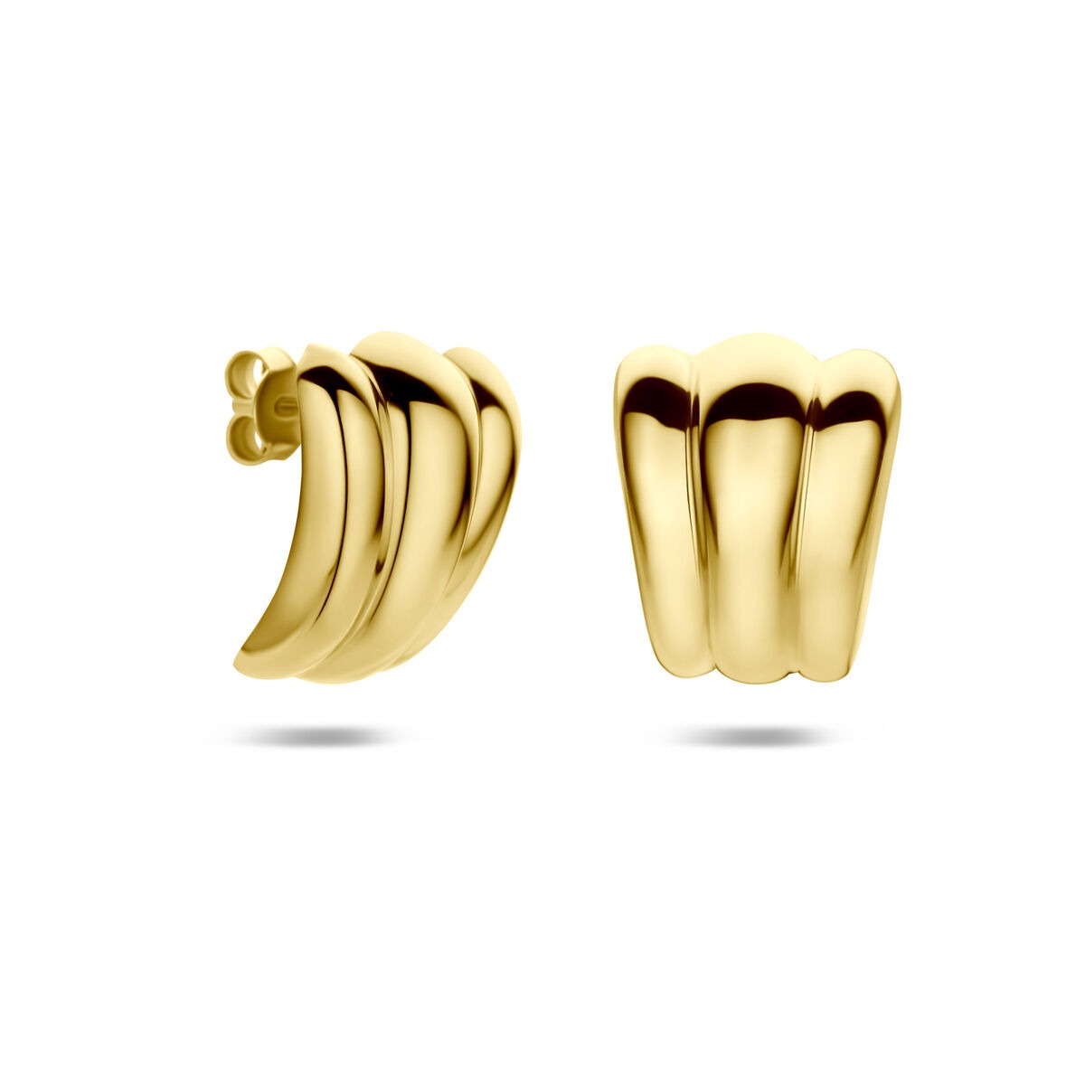 Boucles d'oreilles en argent 925 plaqué or 20,5 x 16,5 mm pour femme