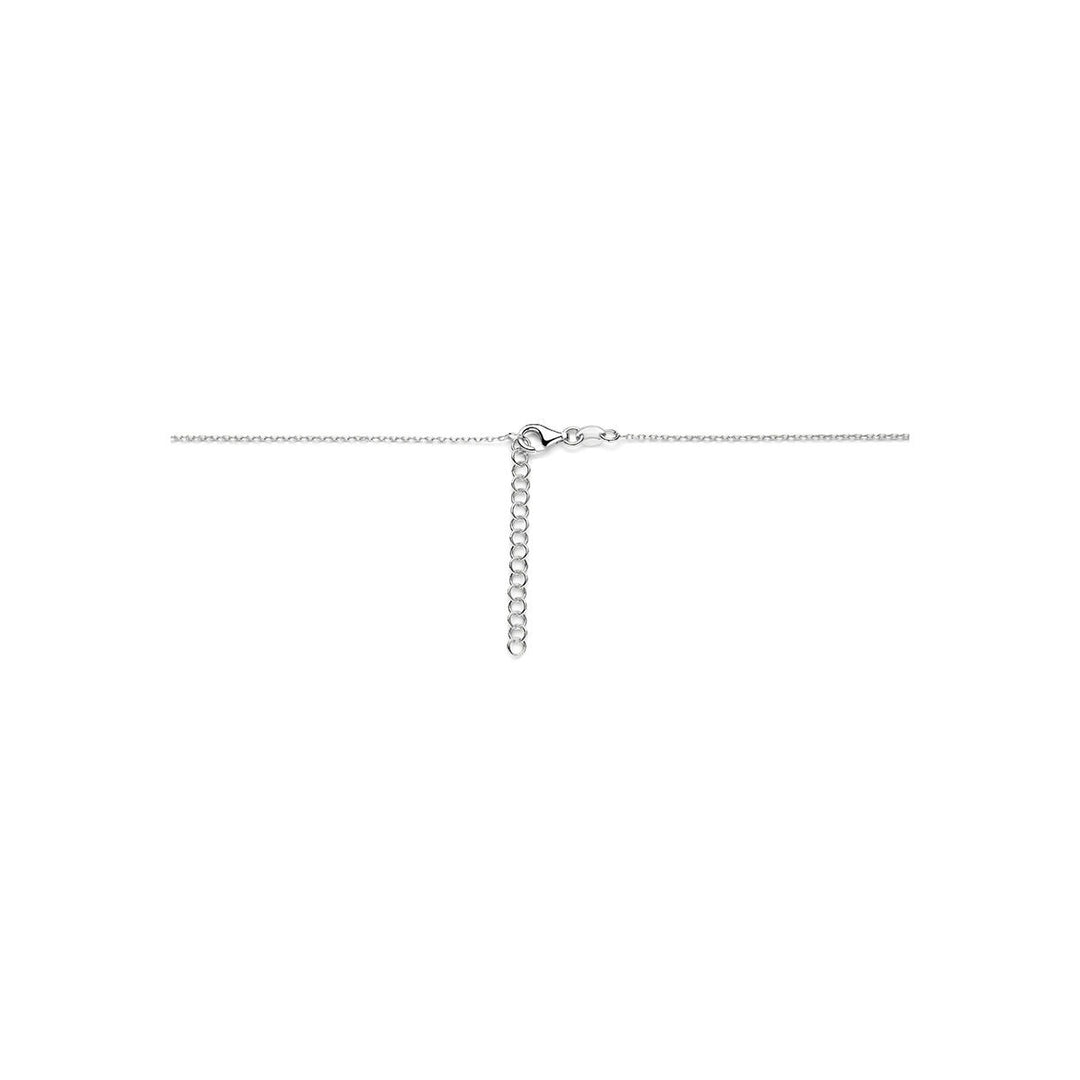 Gerhodineerd 925 zilveren Y-collier met hartjes
