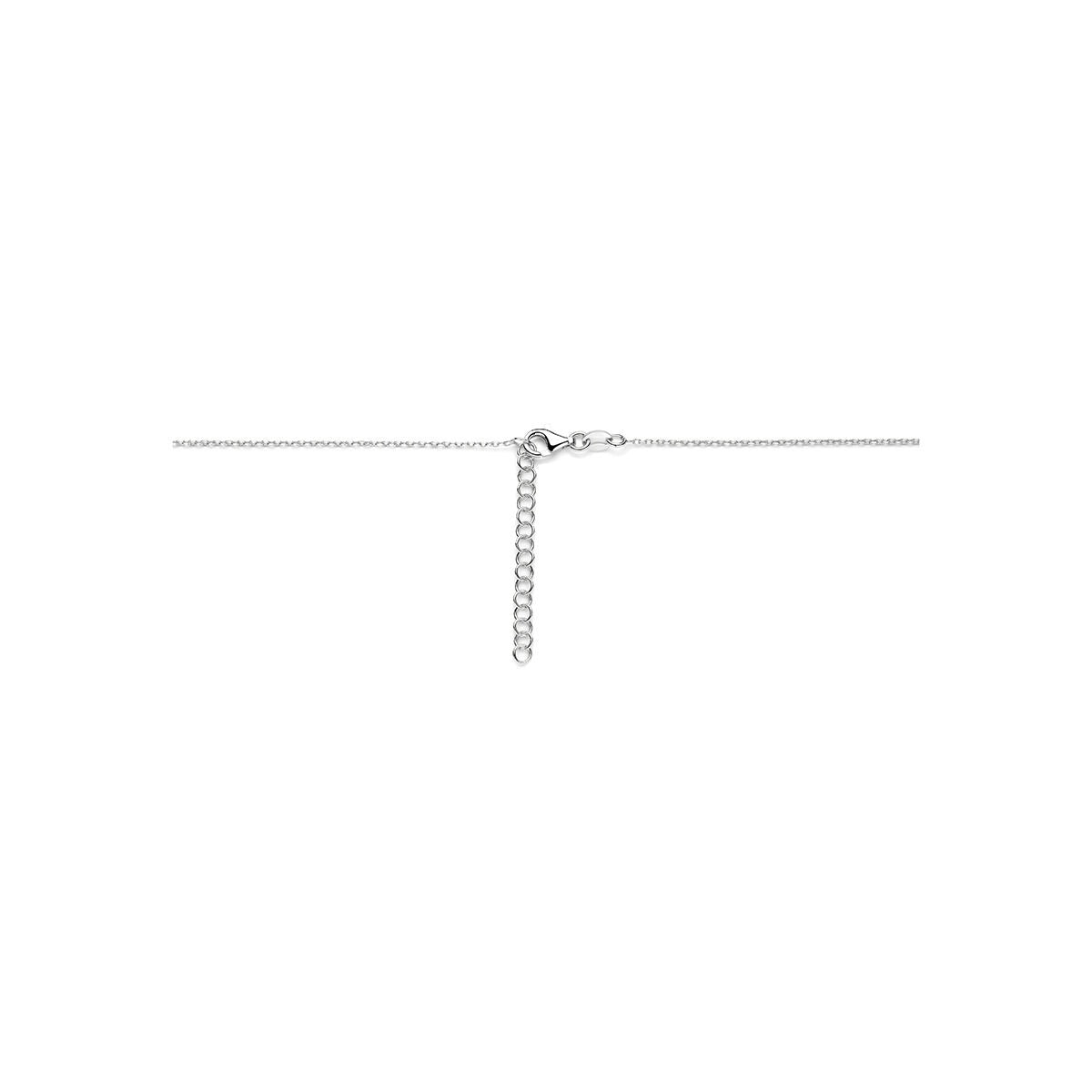 Gerhodineerd 925 zilveren Y-collier met hartjes
