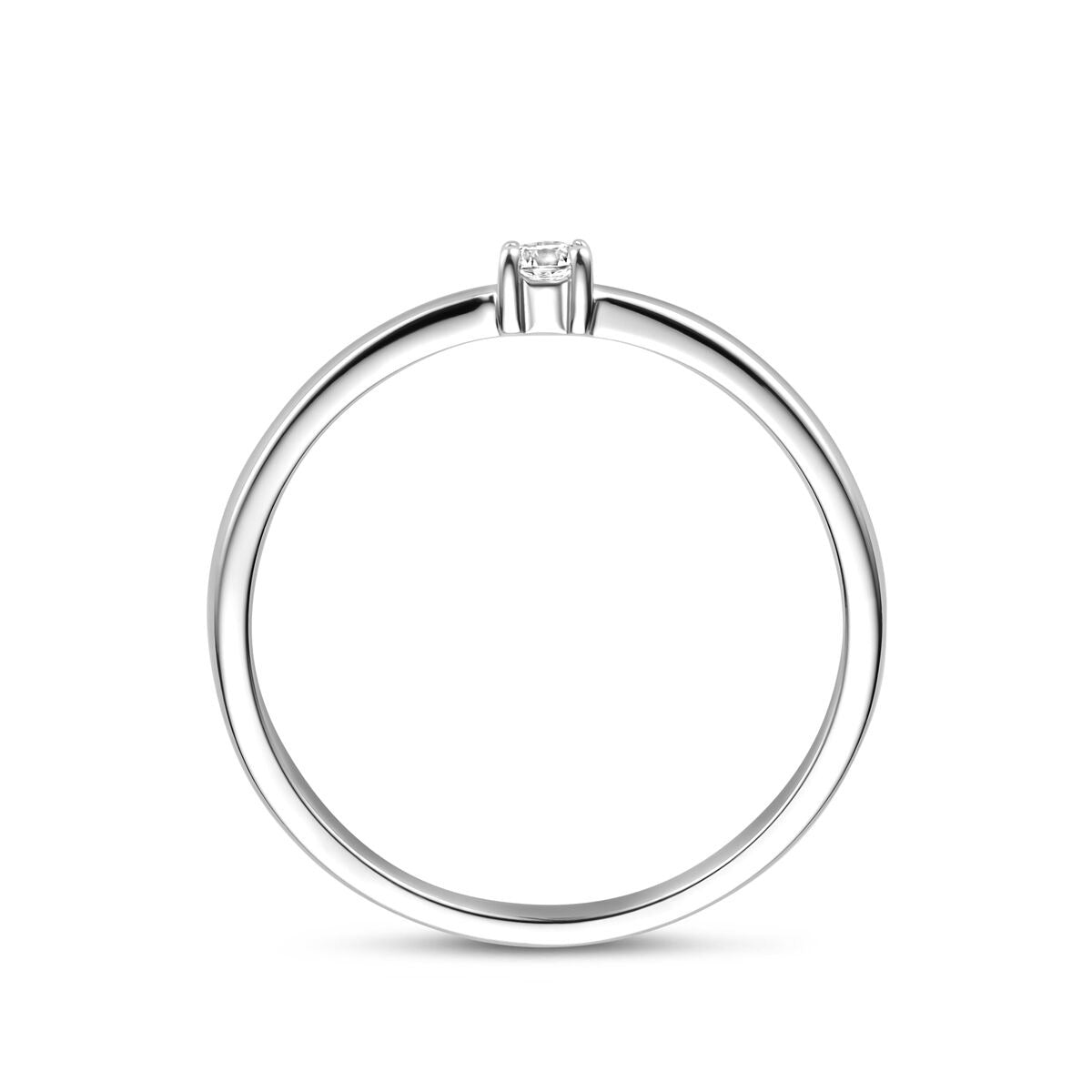 Bague en argent avec zircone - sertissage solitaire
