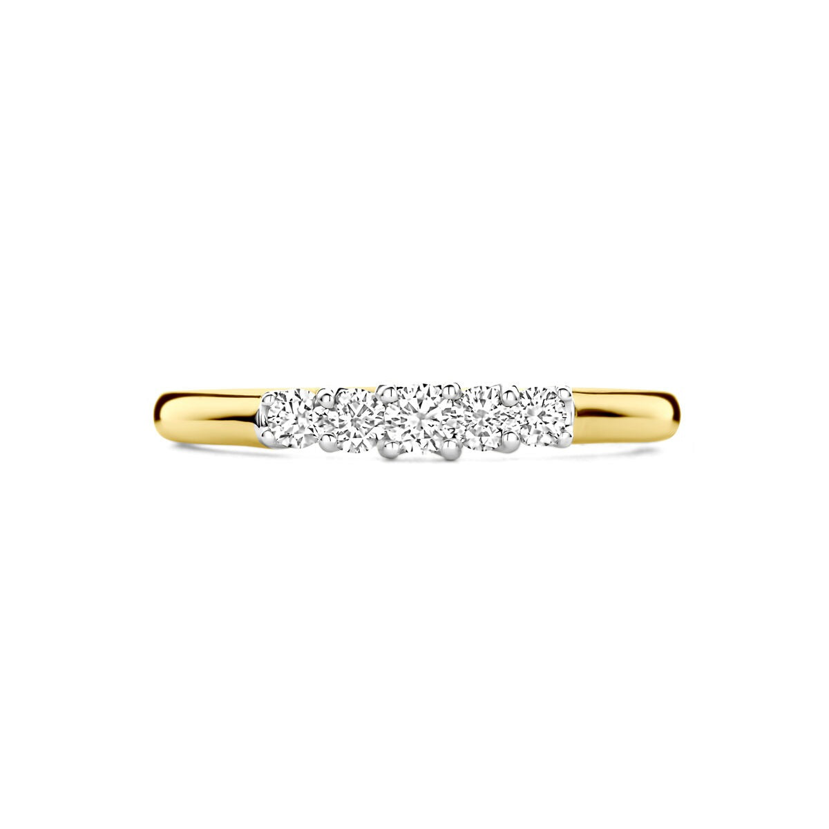 bague bicolore 14k avec diamant de 0,30 ct