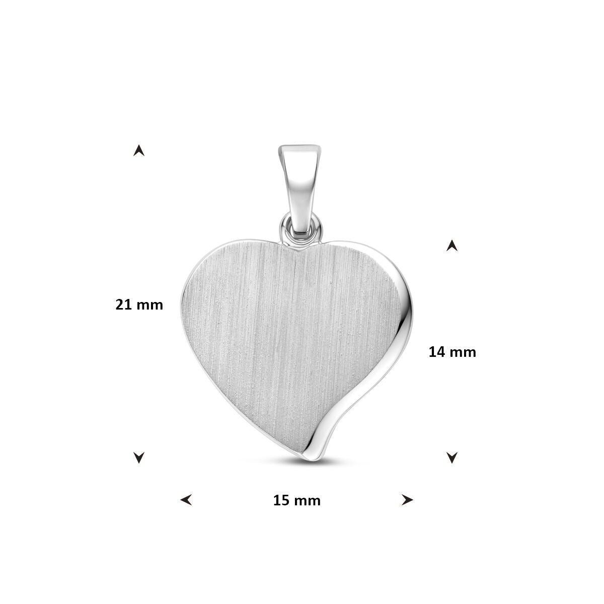 Pendentif en argent en forme de cœur - symbole personnel d'amour