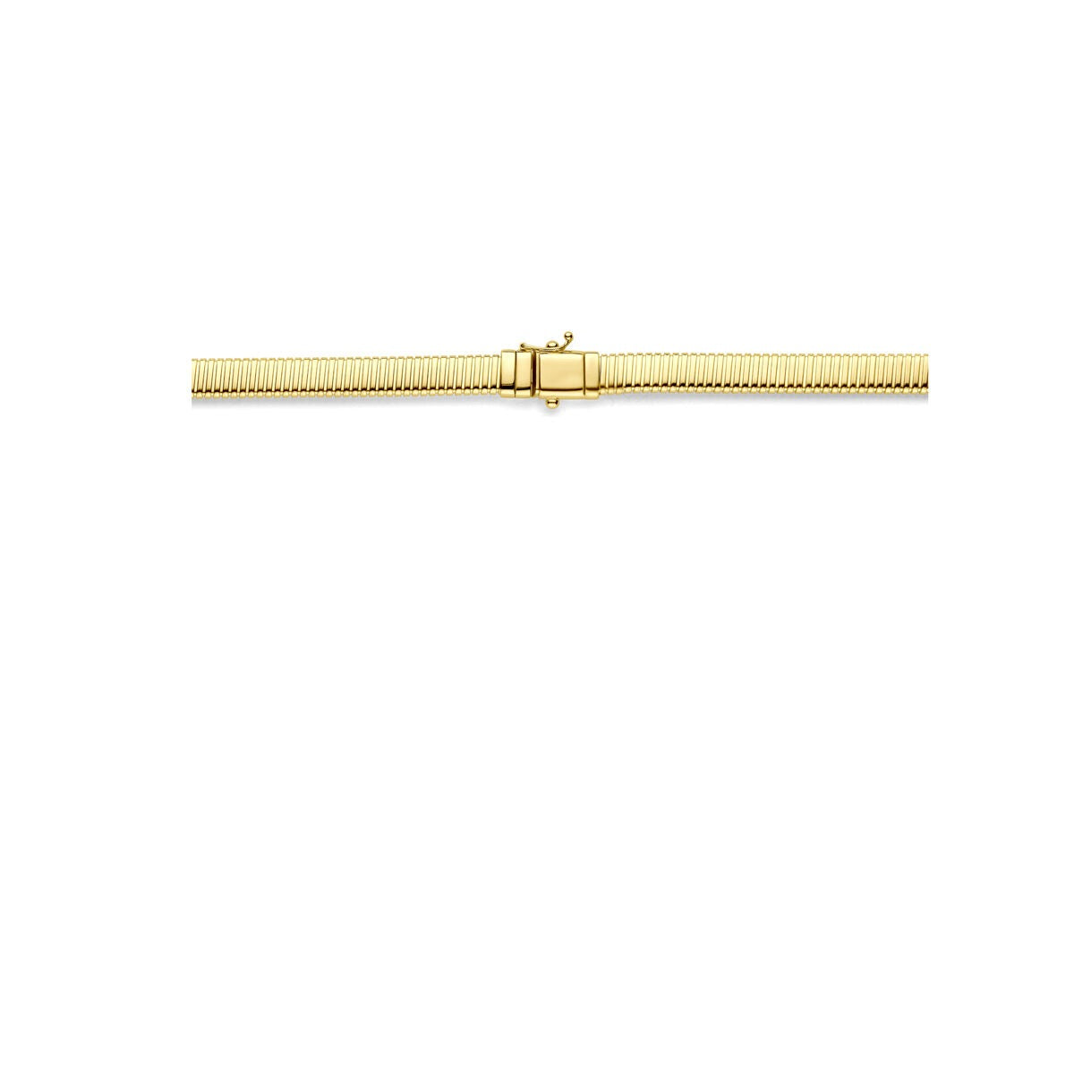 Collier en or jaune 14k avec maille tubogas