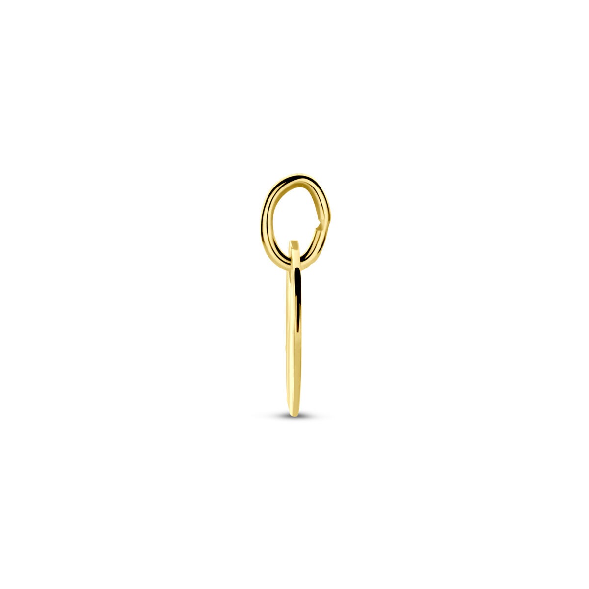 Pendentif rond gravé or jaune 9k