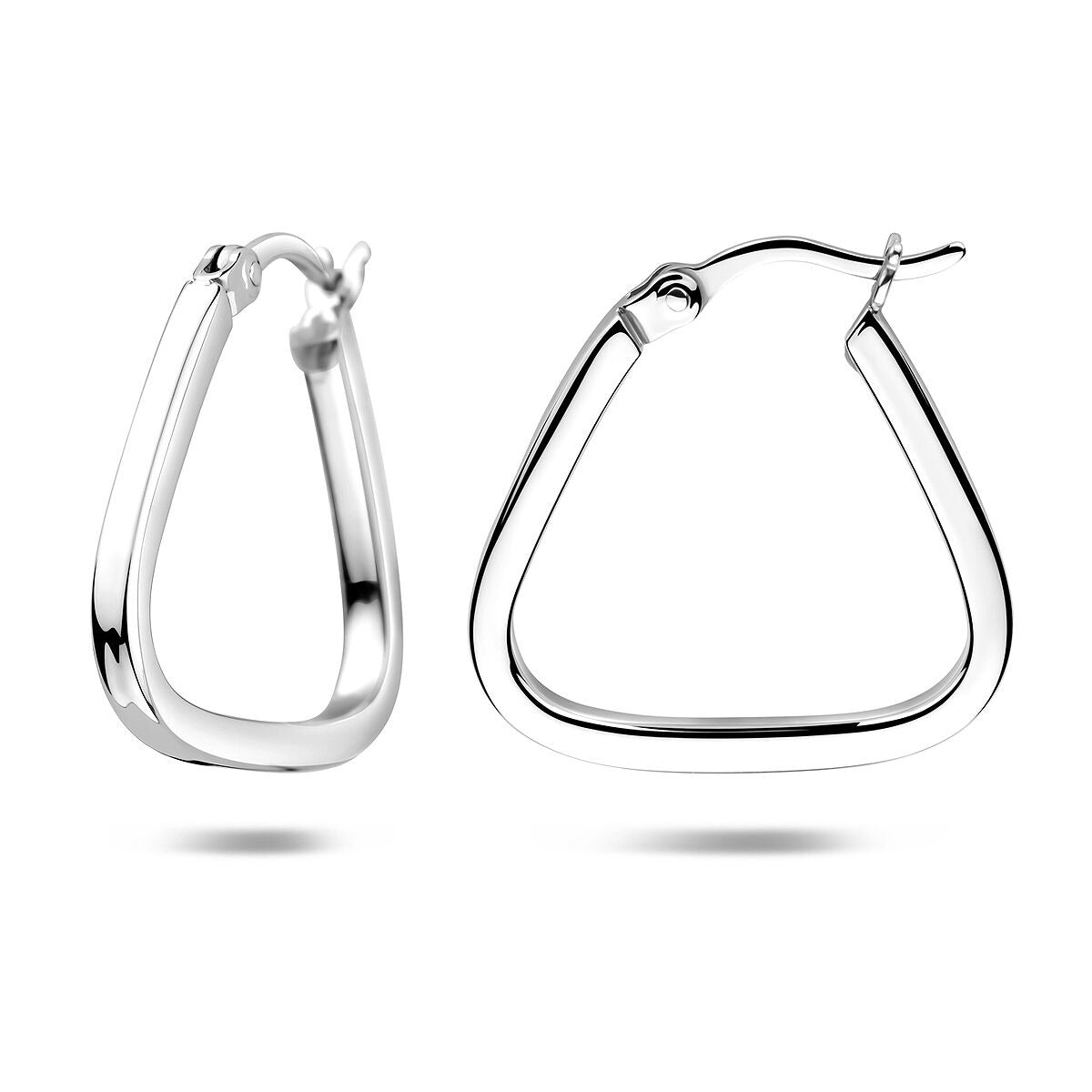 Créoles en argent rhodiées – créoles pour femme intemporelles avec finition raffinée