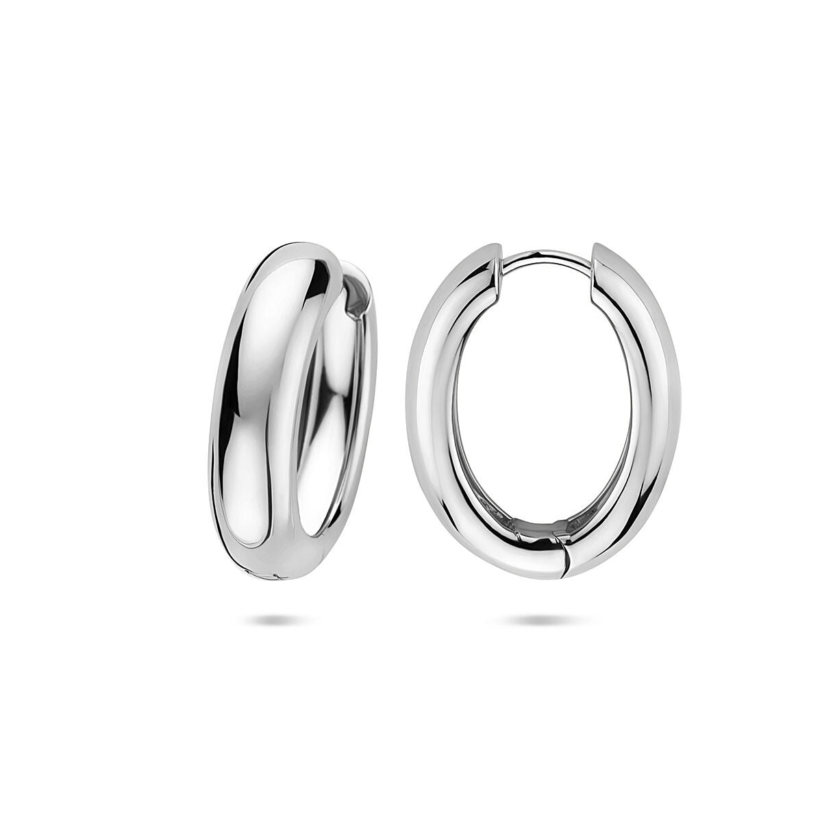 Créoles en argent rhodié 25x7 mm