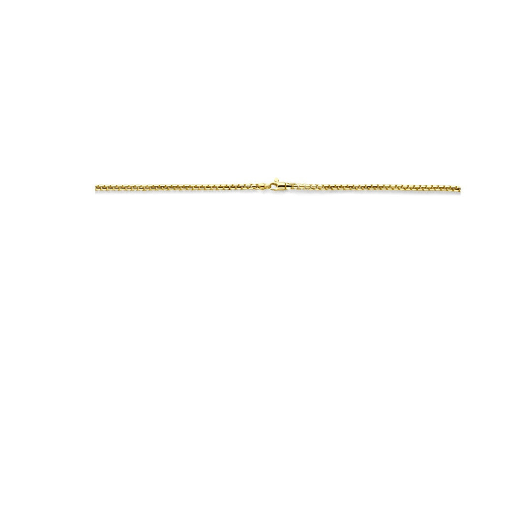14k geelgouden collier met zilveren kern – Zilgold