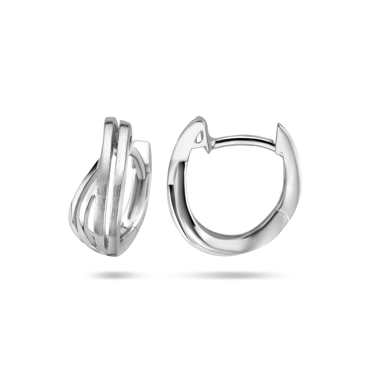 Boucles d'oreilles à clip en argent rhodié 925