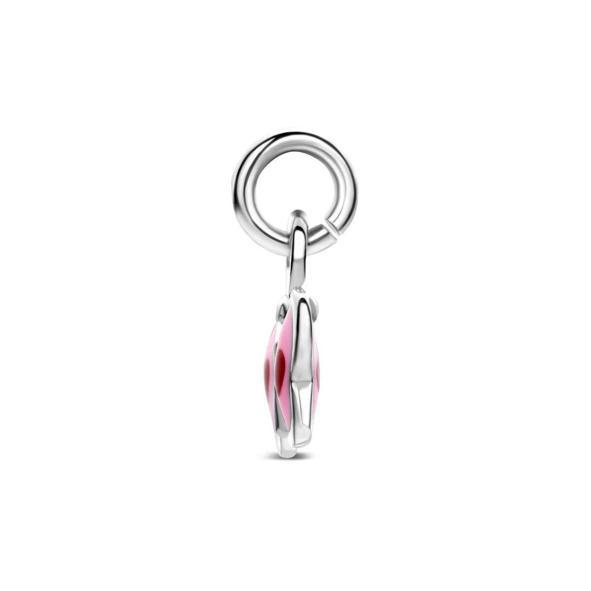 Pendentif en argent rhodié en forme de papillon avec émail