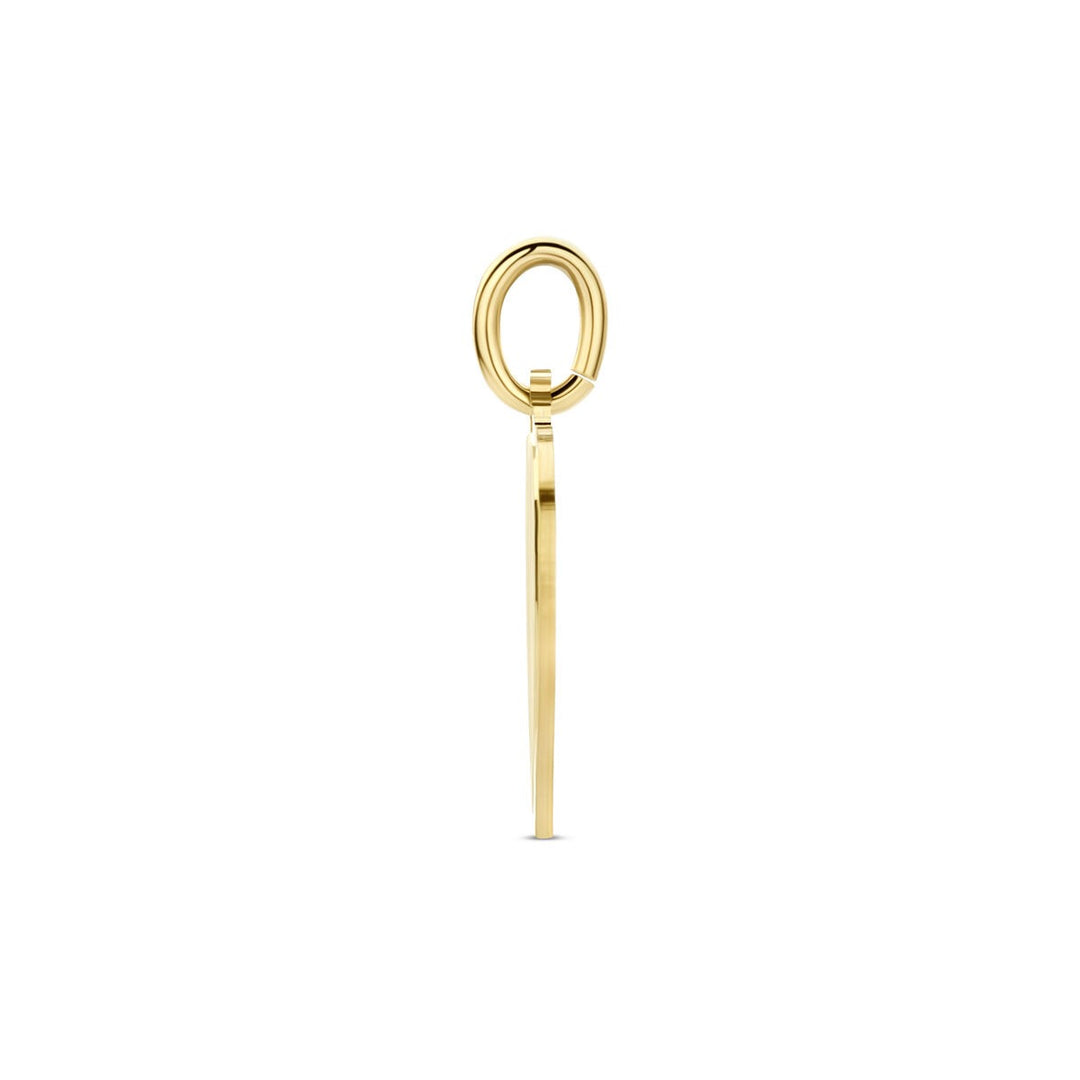 9k Geelgouden hart graveerhanger