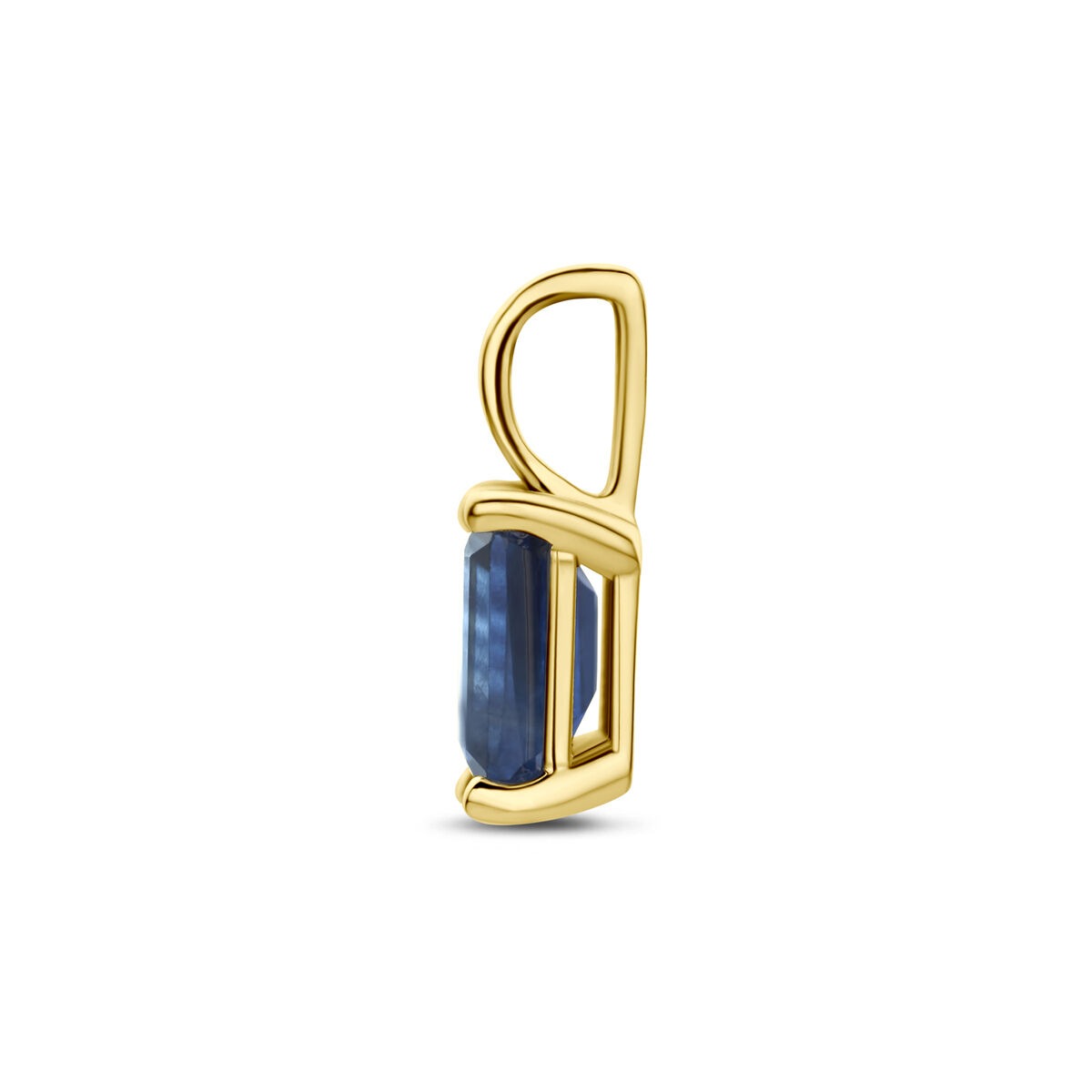 Pendentif en or jaune 14k avec saphir