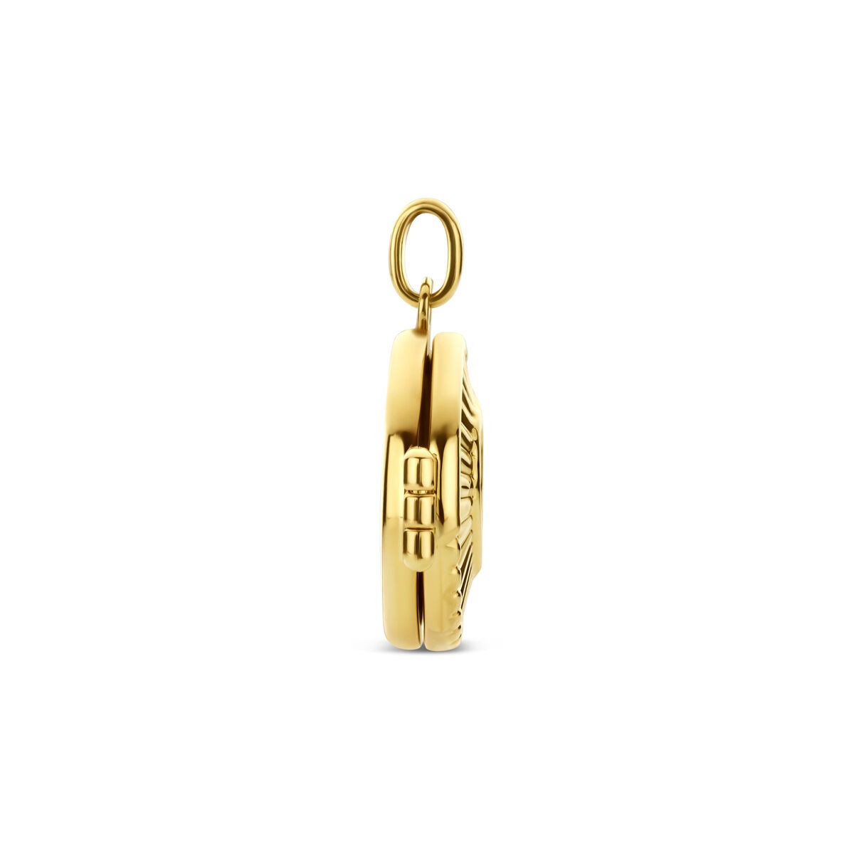 médaillon en or jaune 14k avec cœur