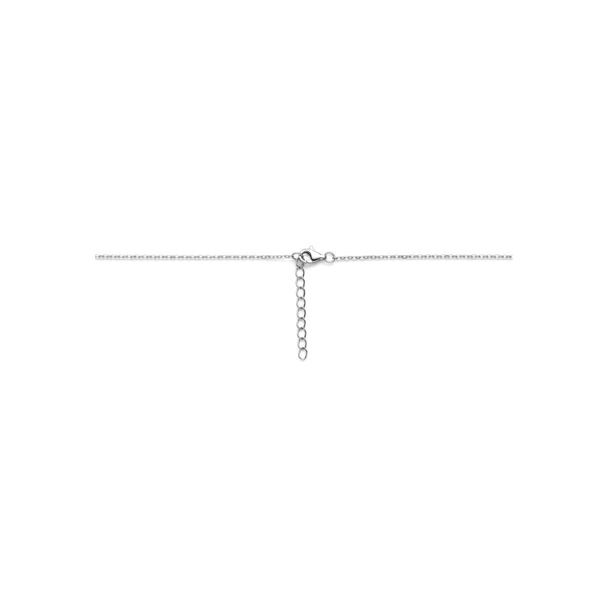 Collier en argent 925 rhodié avec perle et zircone