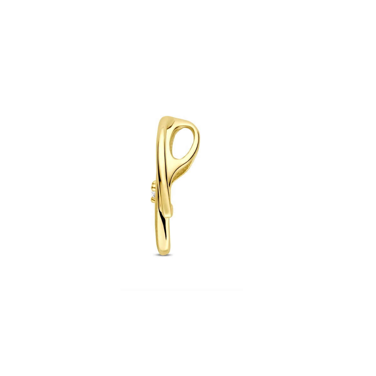 Pendentif en or avec diamant 14k 0.02ct h si 15,5 mm