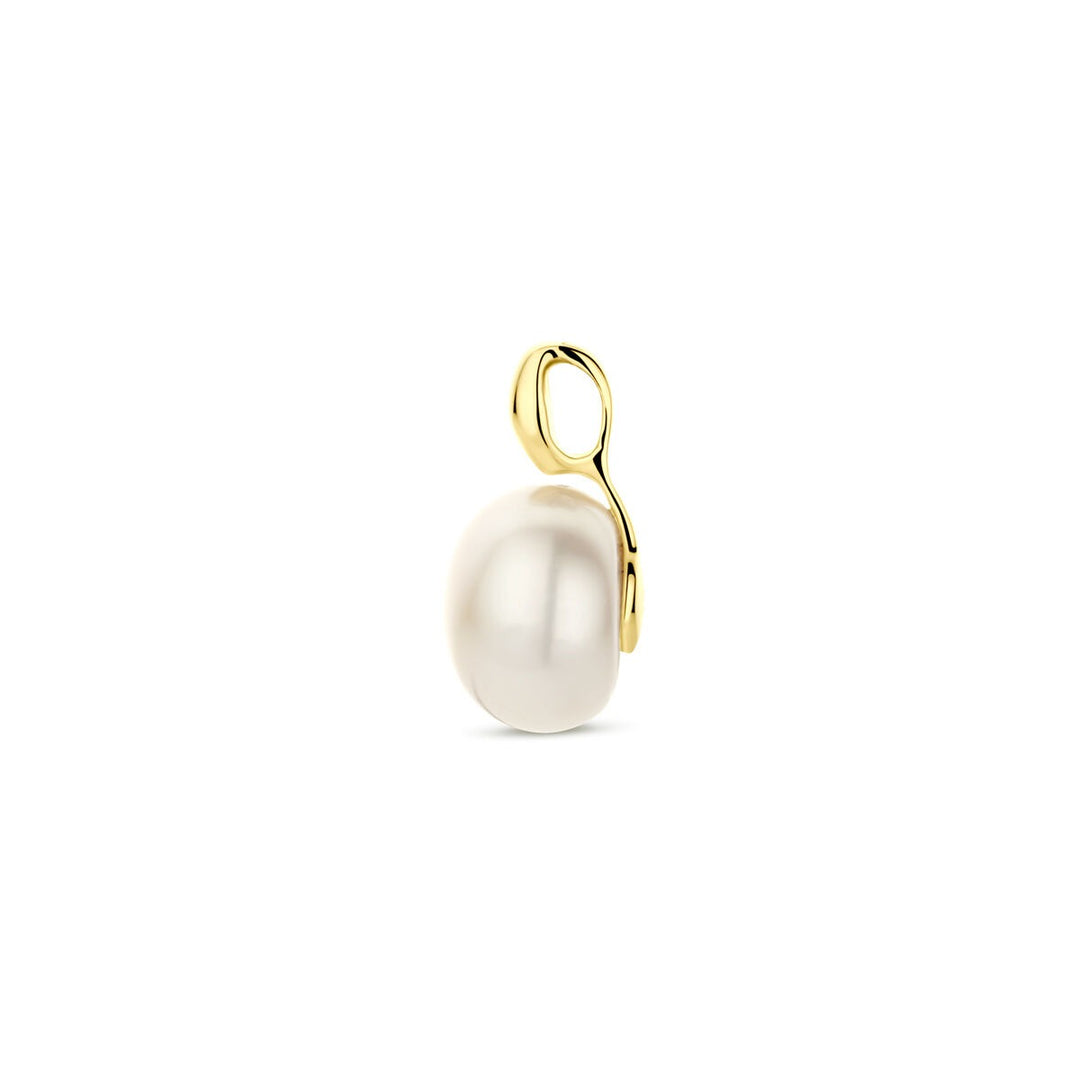 14k geelgouden hanger met parel