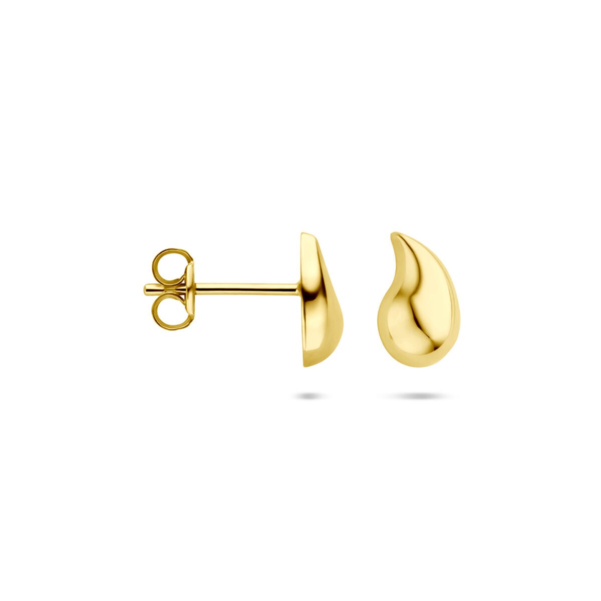 puces d'oreilles en or 14k en forme de goutte – 8,5 mm