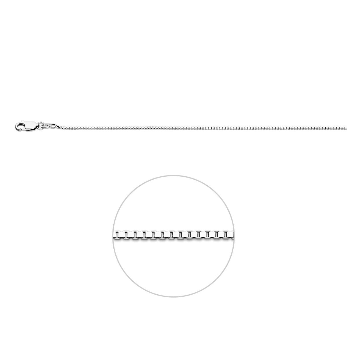 Collier vénitien en argent rhodié pour femmes, avec un design délicat et une finition brillante.
