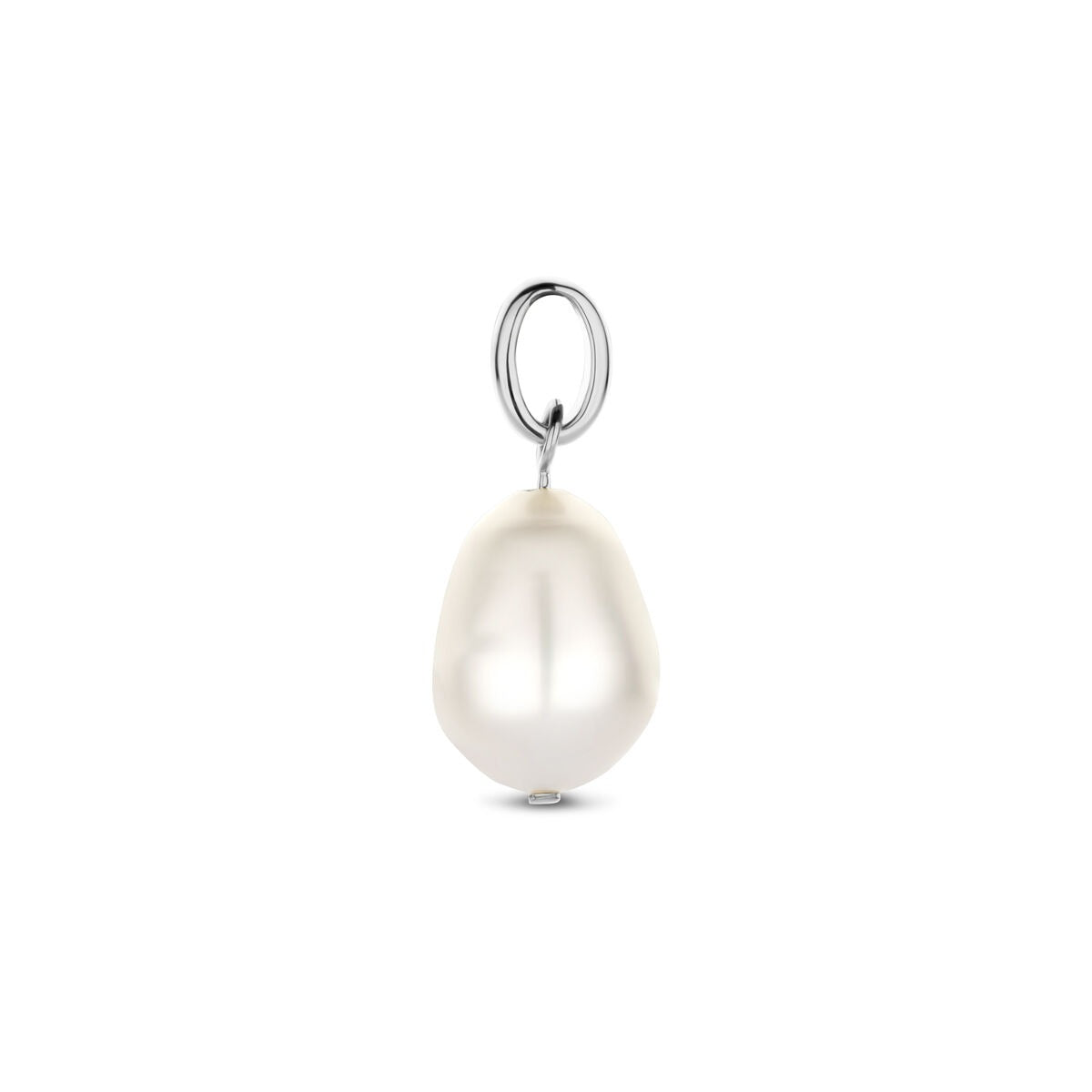 Pendentif rhodié en argent avec perle – 20 mm