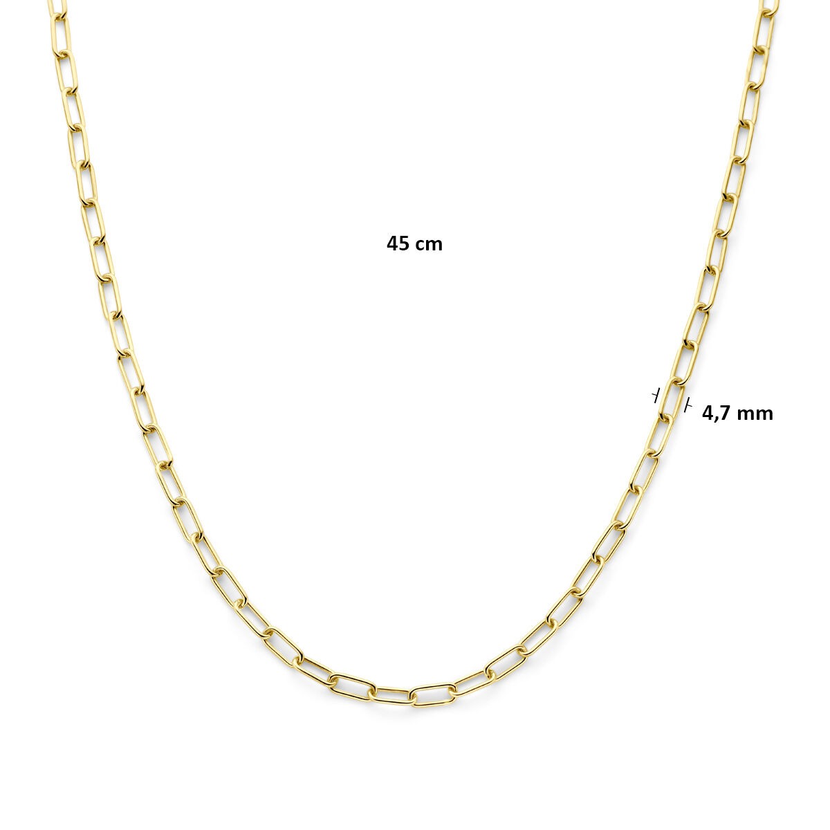 collier en or jaune 9k avec noyau en argent
