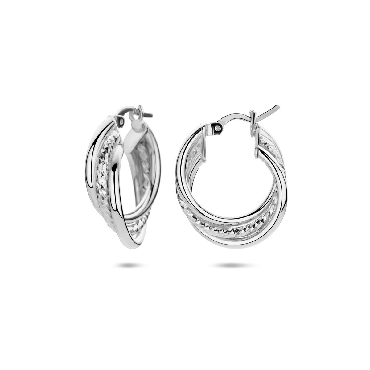 Créoles en argent rhodié – 23,5 x 6 mm