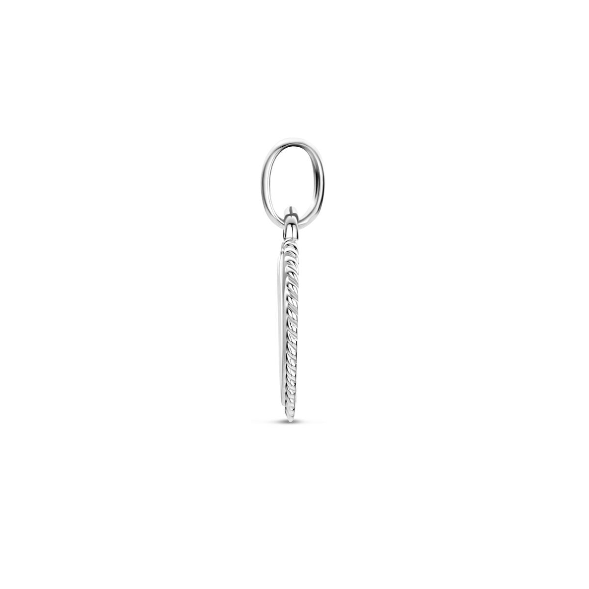 Pendentif en argent rhodié en forme de cœur – 19.5mm