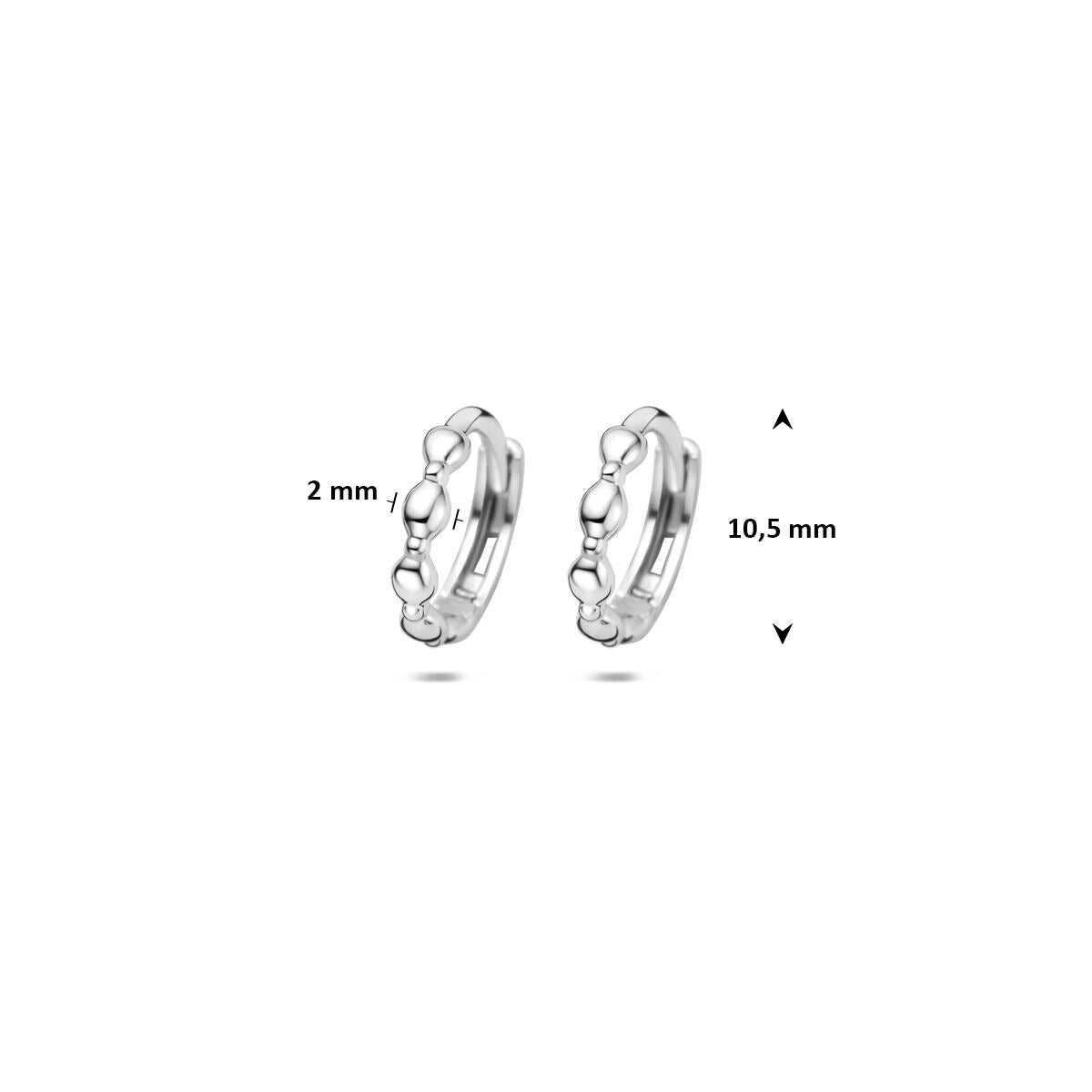 Créoles rhodiées en argent 925
