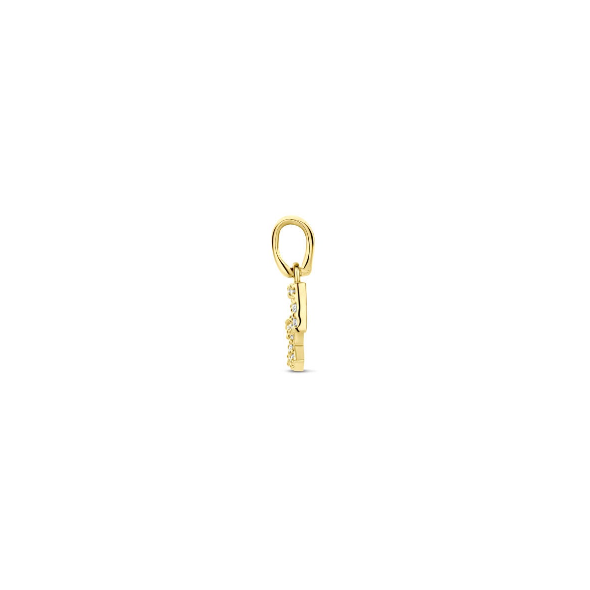 pendentif en or jaune 14k avec diamant